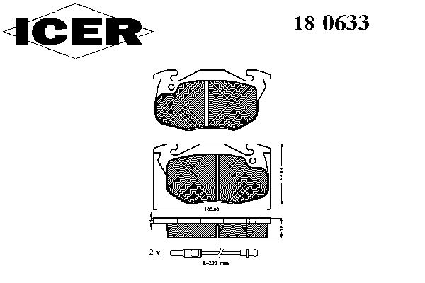 Комплект тормозных колодок, дисковый тормоз 180633