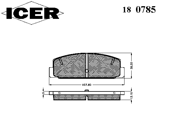 Комплект тормозных колодок, дисковый тормоз 180785