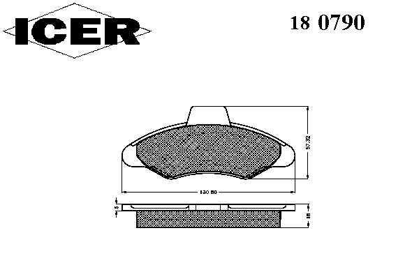 Комплект тормозных колодок, дисковый тормоз 180790
