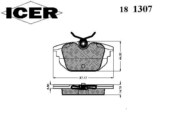 Kit de plaquettes de frein, frein à disque 181307