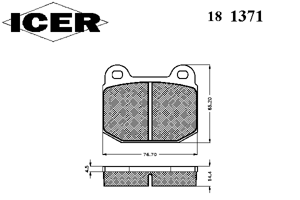 Комплект тормозных колодок, дисковый тормоз 181371
