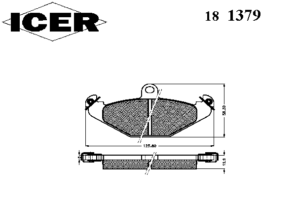 Комплект тормозных колодок, дисковый тормоз 181379