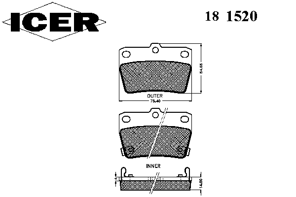 Brake Pad Set, disc brake 181520