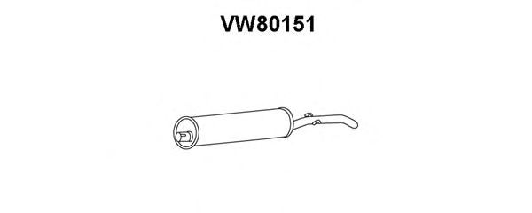 Глушитель выхлопных газов конечный VW80151
