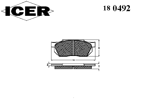 Комплект тормозных колодок, дисковый тормоз 180492