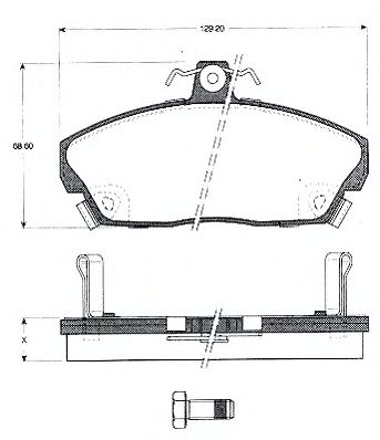 Комплект тормозных колодок, дисковый тормоз BLF452