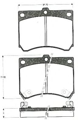 Brake Pad Set, disc brake BLF717