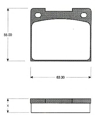 Комплект тормозных колодок, дисковый тормоз BLF101