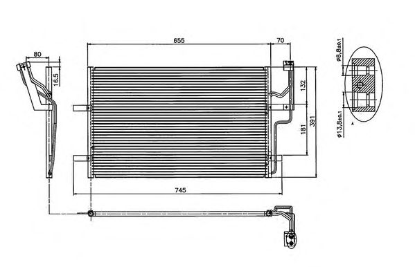 Condensator, airconditioning 162860A