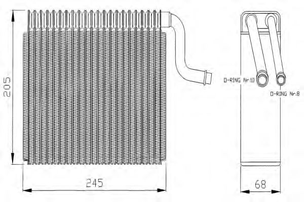 Evaporator, air conditioning 36050