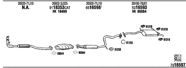 Exhaust System NI65005