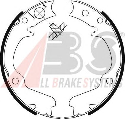 Brake Shoe Set, parking brake 9116