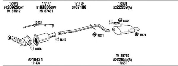 Exhaust System PET15852