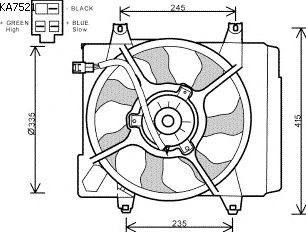 Fan, radiator KA7521