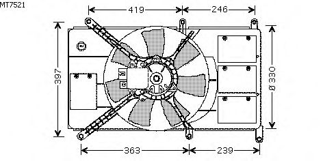 Fan, motor sogutmasi MT7521