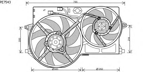 Fan, motor sogutmasi PE7543