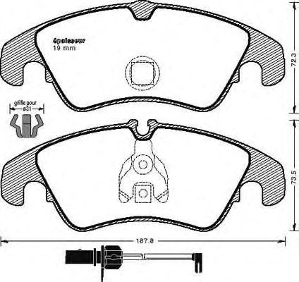 Brake Pad Set, disc brake 951