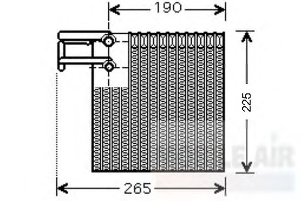 Evaporator, air conditioning 1300V257