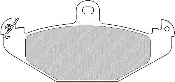 Комплект тормозных колодок, дисковый тормоз FDB1560