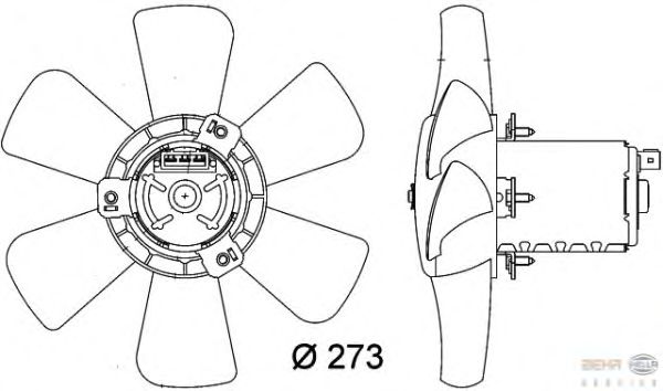 Ventilador, refrigeración del motor 8EW 009 144-401