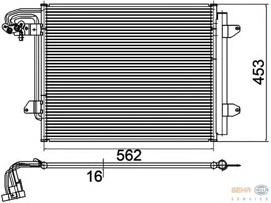 Condensator, airconditioning 8FC 351 301-051