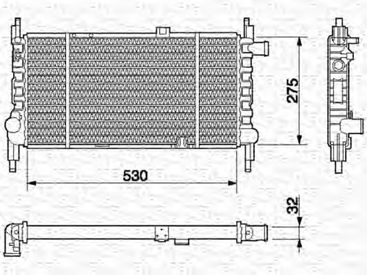Radiator, engine cooling 350213589000