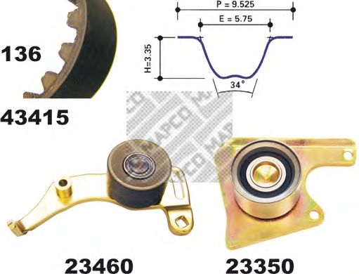 Timing Belt Kit 23415