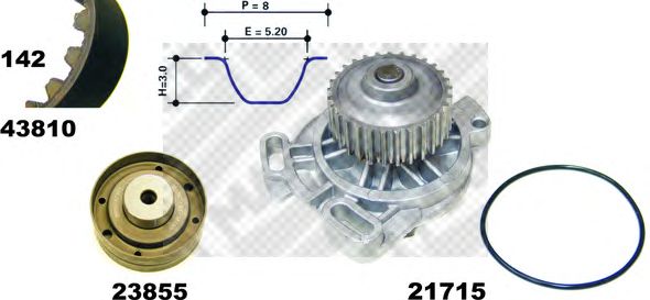 Water Pump & Timing Belt Kit 41810