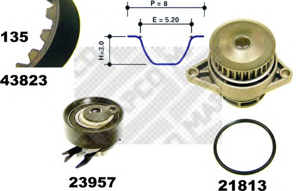 Water Pump & Timing Belt Kit 41823
