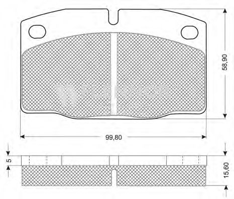 Комплект тормозных колодок, дисковый тормоз FB210170