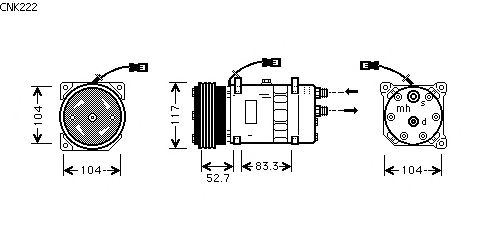Compressor, air conditioning CNK222