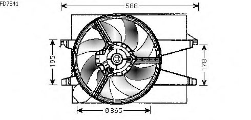 Fan, motor sogutmasi FD7541