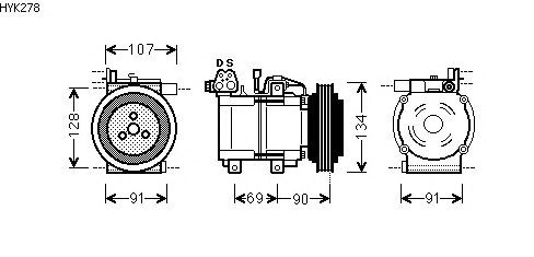 Compressor, airconditioning HYK278