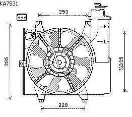 Ventilador, refrigeração do motor KA7531