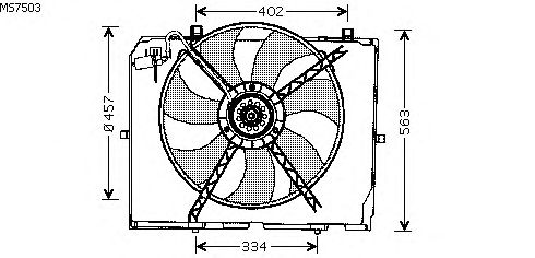 Ventilateur, refroidissement du moteur MS7503