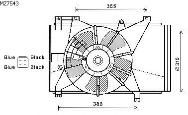 Fan, radiator MZ7543