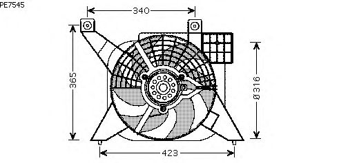 Fan, radiator PE7545