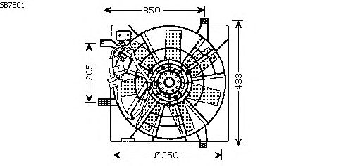 Ventilador, refrigeração do motor SB7501