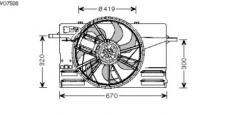 Fan, motor sogutmasi VO7508