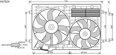 Ventilador, refrigeración del motor VW7529