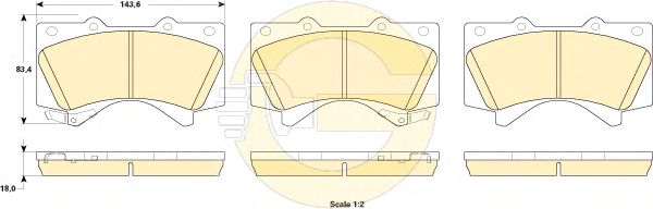 Brake Pad Set, disc brake 6135249