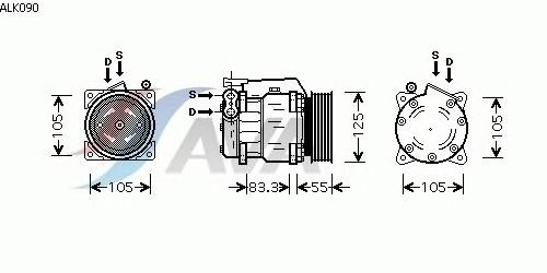 Compressor, ar condicionado ALK090