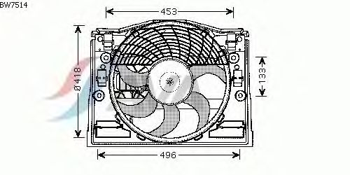Ventilateur, condenseur de climatisation BW7514