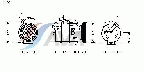 Compressor, airconditioning BWK226