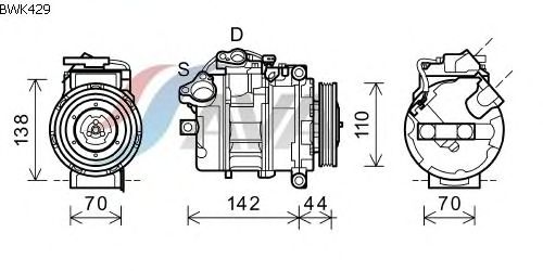 Compressor, air conditioning BWK429