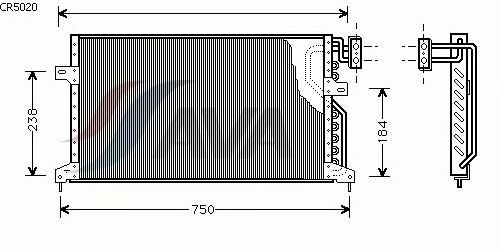Condenser, air conditioning CR5020