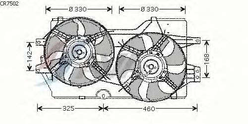 Ventilador, refrigeração do motor CR7502