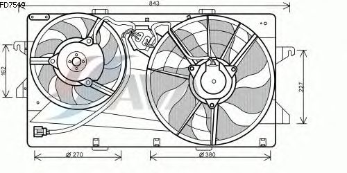 Fan, radiator FD7549
