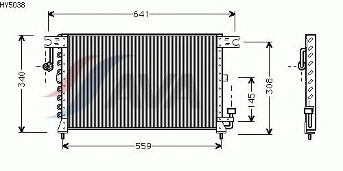 Condensator, airconditioning HY5038