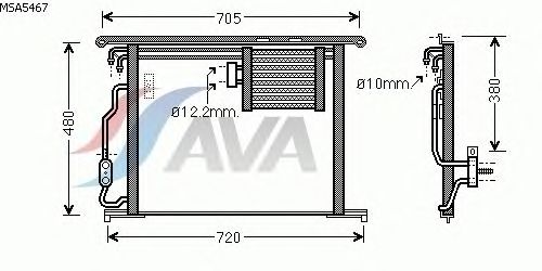 Condenser, air conditioning MSA5467